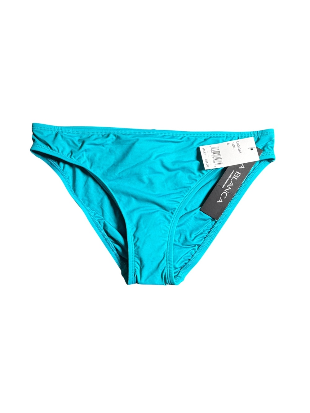 LA BLANCA turquoise bikini swim bottom style LB0IG93 size 6 $51 NWT